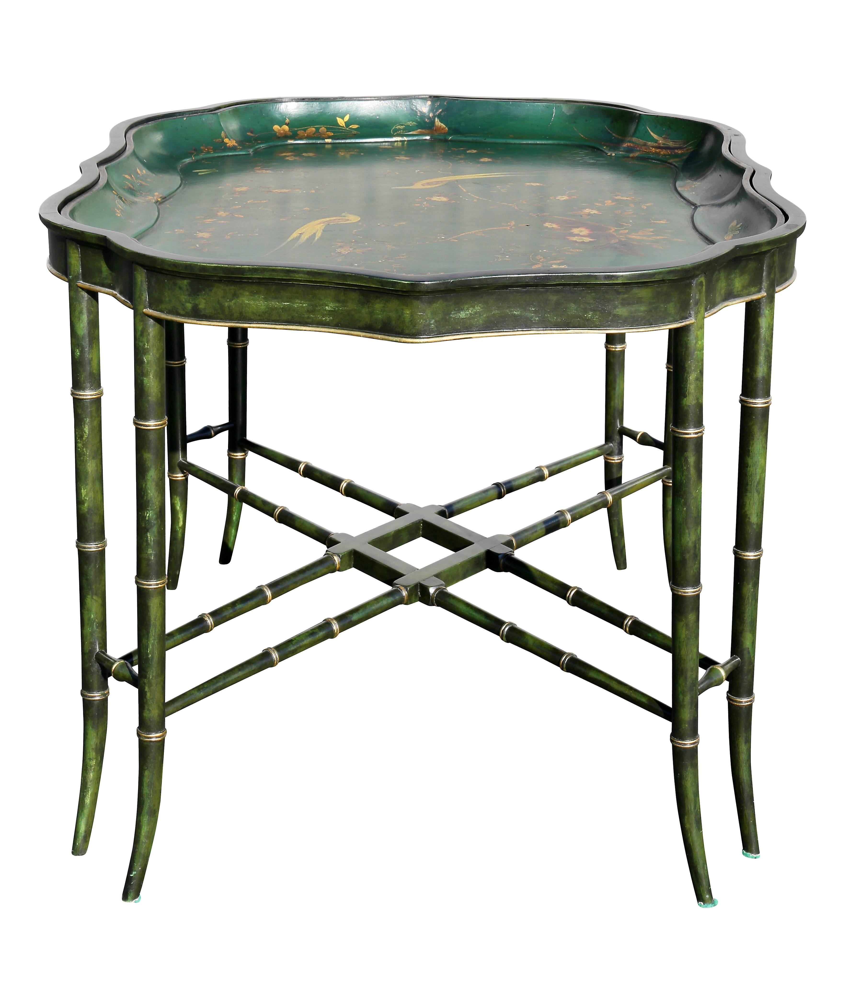 Victorian Papier Mâché Tray Top Coffee Table 8