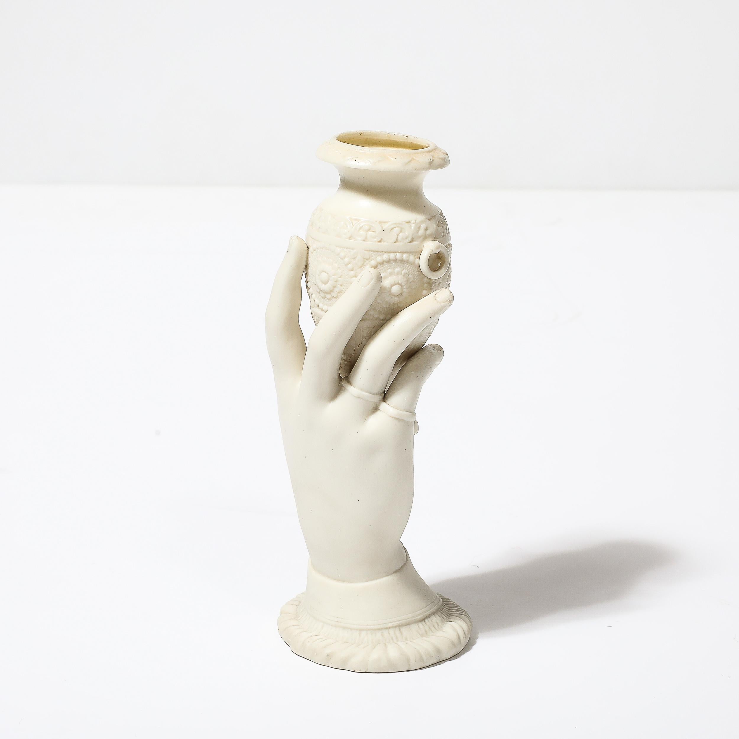 Viktorianische skulpturale Parianische Porzellanvase aus Parian im Angebot 2