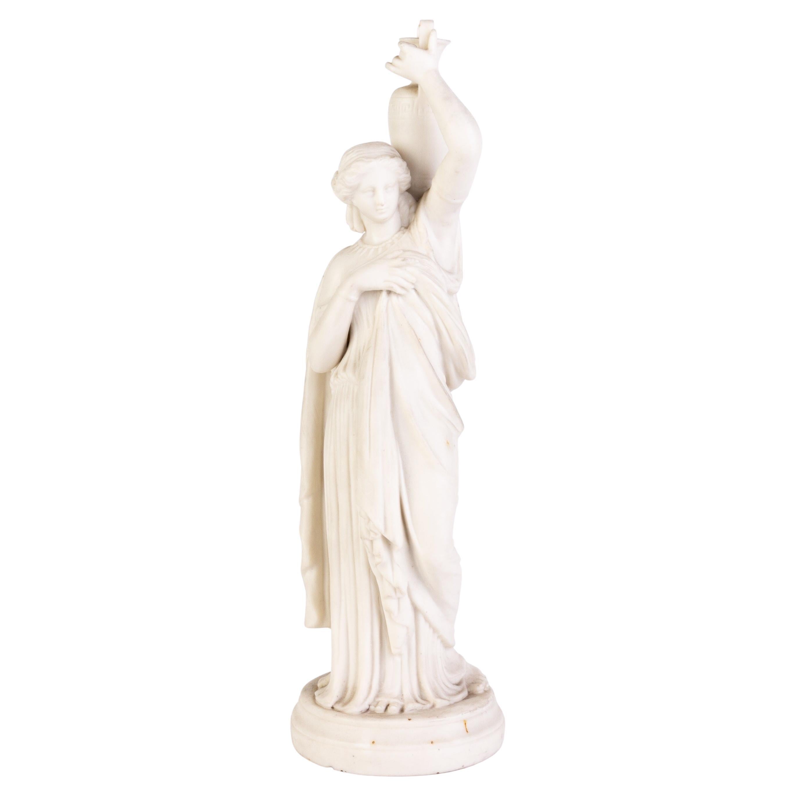 Victorian Parian Ware Statue of Venus with Amphora 19th Century