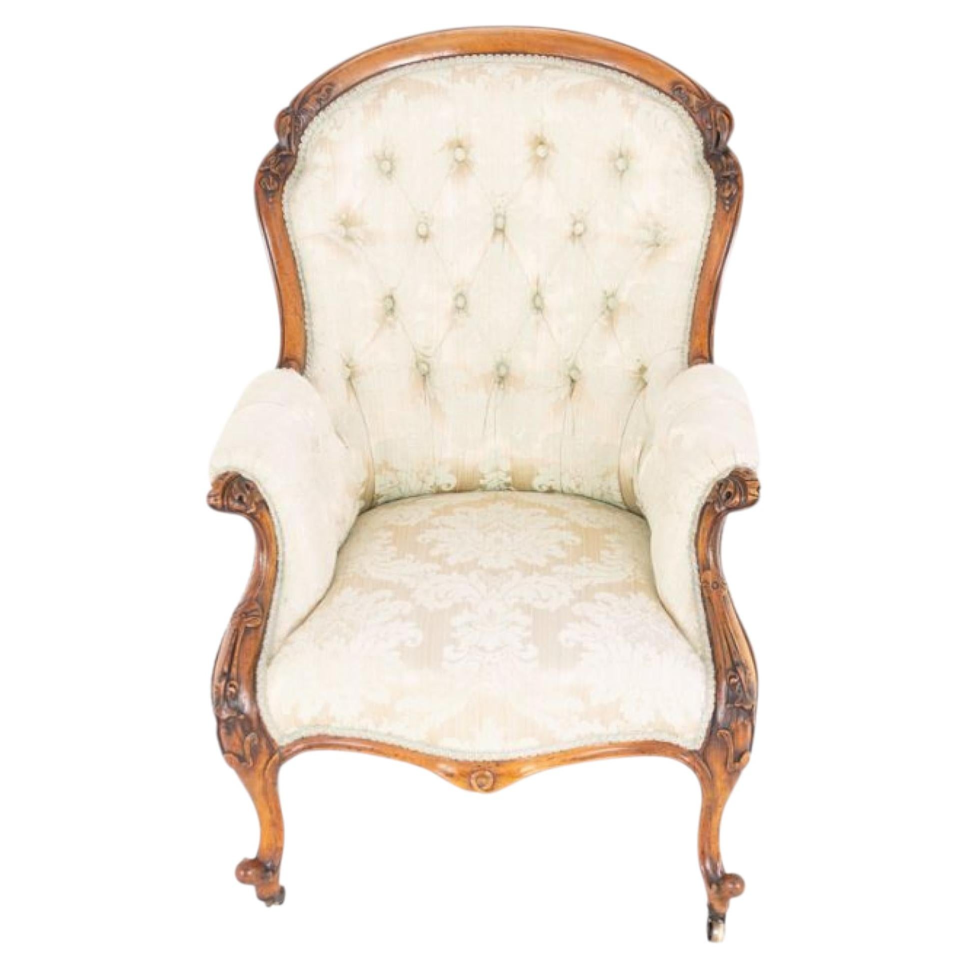 Victorian Parlour Chair Seat 1860 Mahogany Period Antique