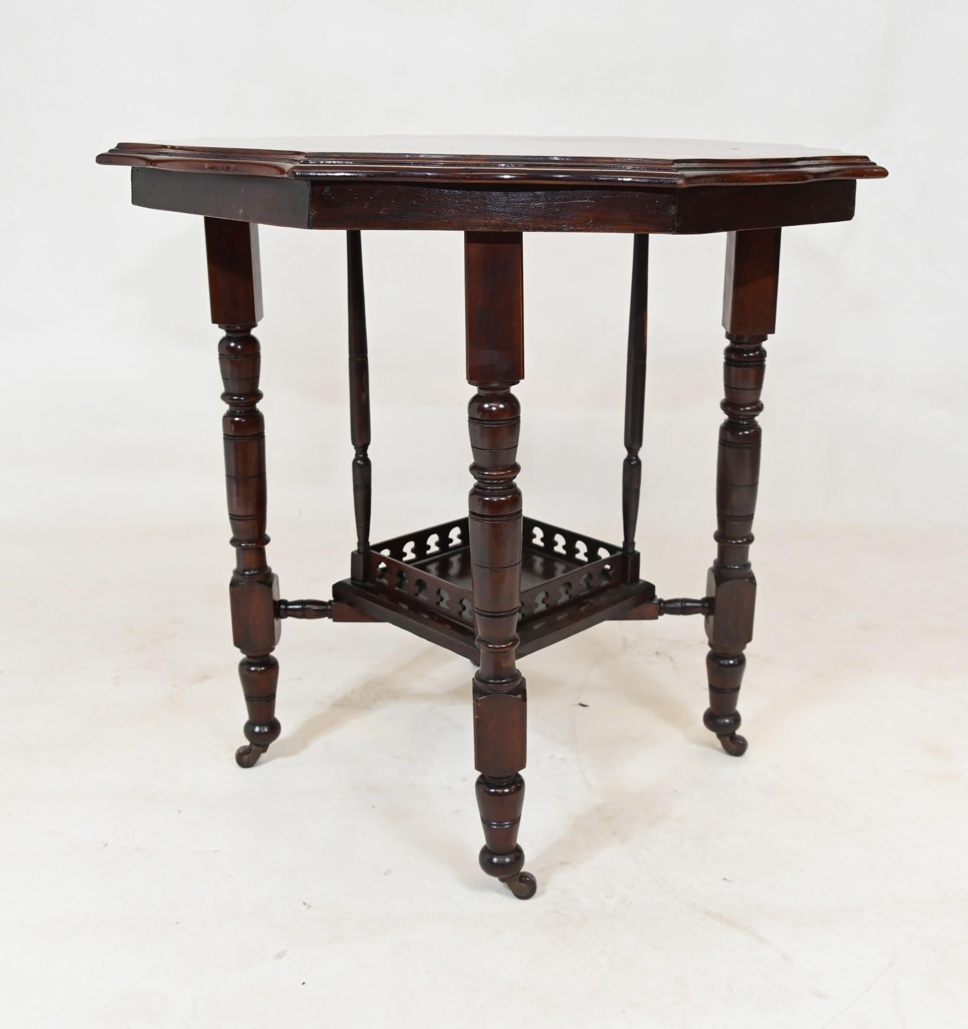 Victorian Parlour Table Shaped Side Table Mahogany 1890 For Sale 1