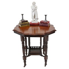 Victorian Parlour Table Shaped Side Table Mahogany 1890