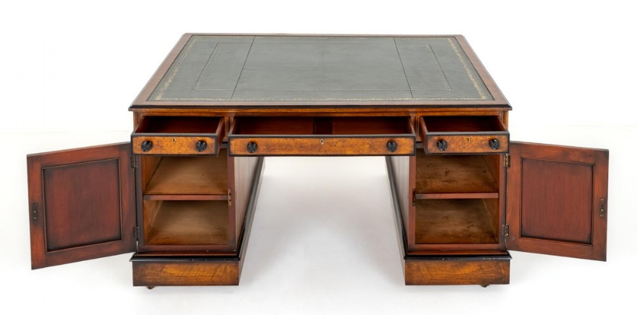 Victorian Partners Desk Antique Walnut 1870 at 1stDibs