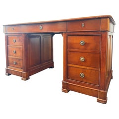 Victorian Partners Desk, English Antique, Dual Functionality, 1880
