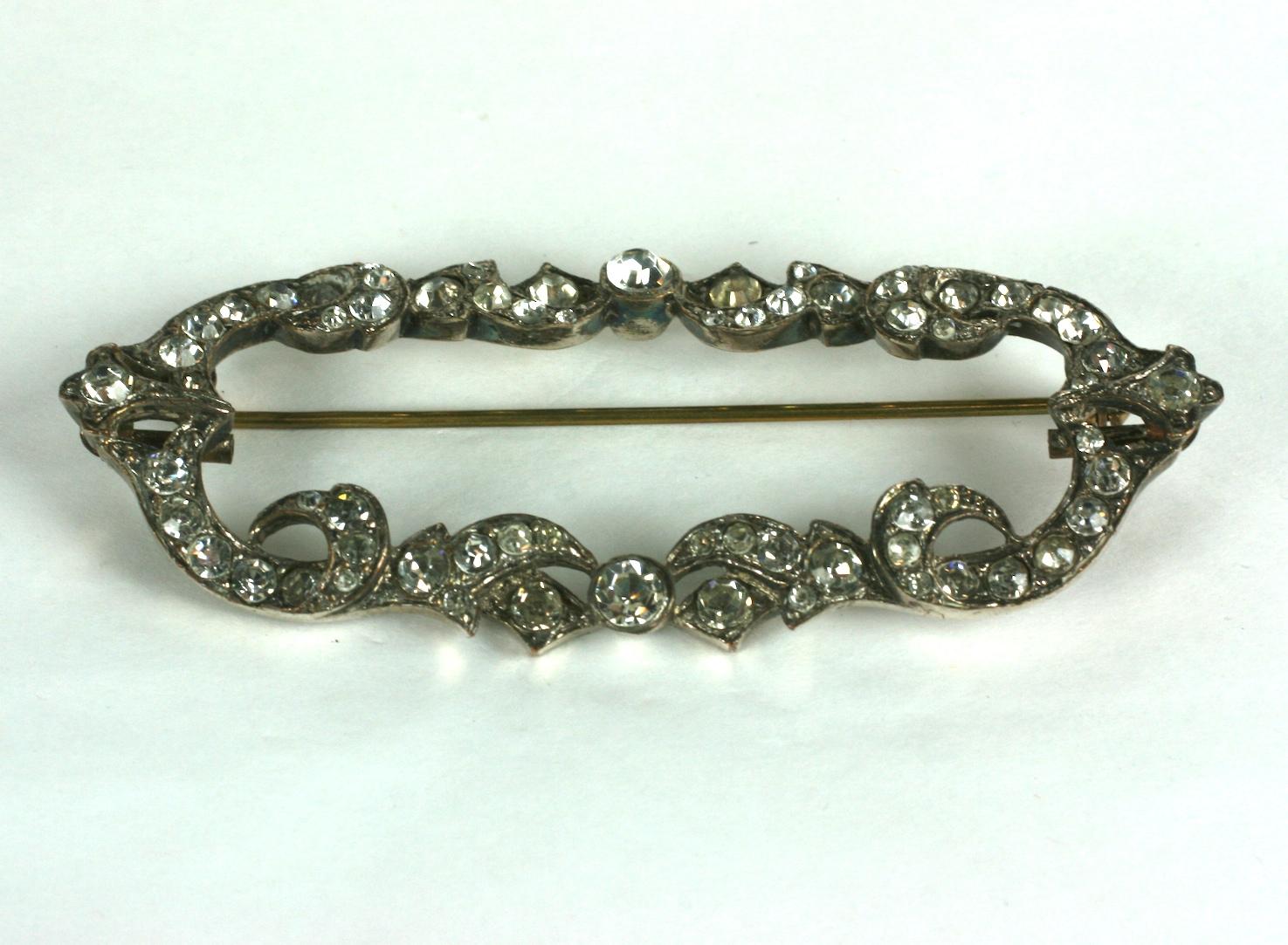 Victorian Paste Buckle Brooch In Excellent Condition For Sale In New York, NY
