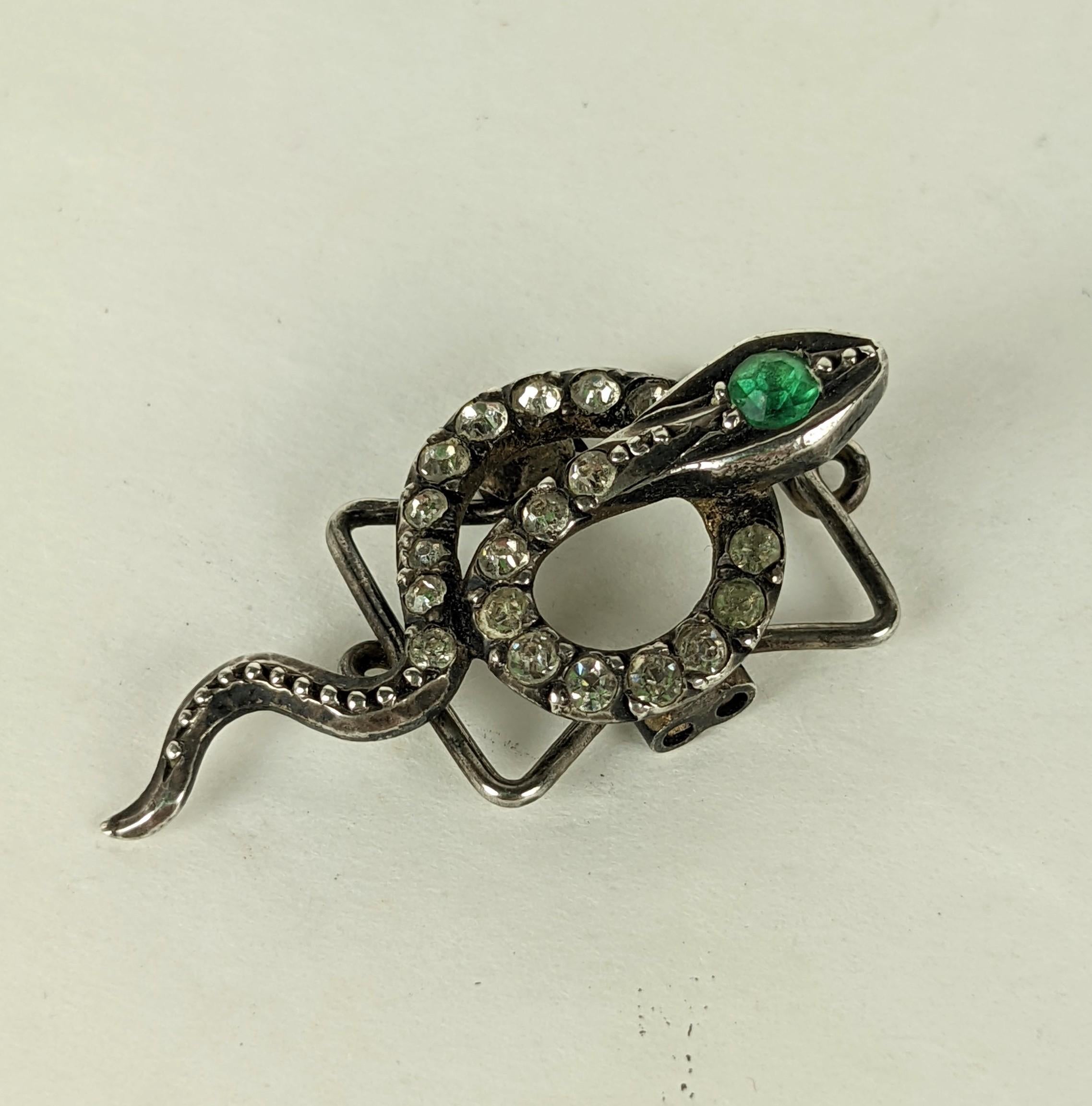 Victorian Paste Snake Boutonniere/Enhancer In Good Condition For Sale In New York, NY