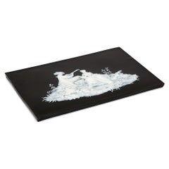 Victorian pate-sur-pate white and blue porcelain plaque by Cope