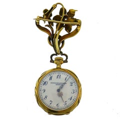 Victorian Patek Philippe Gold Lapel Watch Pocket
