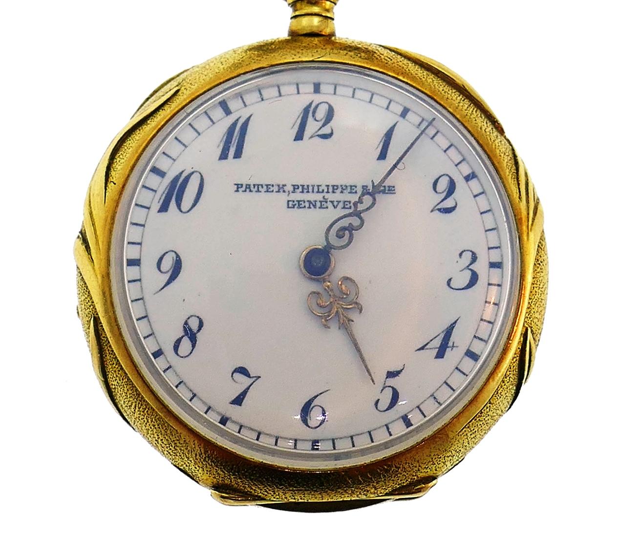 Die viktorianische Patek Philippe Goldreversuhrtasche (Rosenschliff) im Angebot