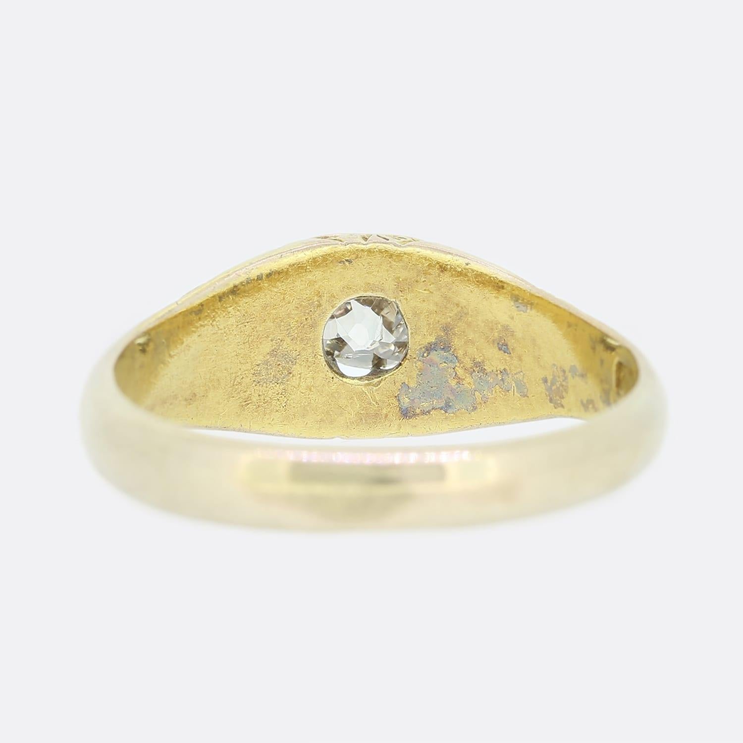 Viktorianisch gemusterter 0,33 Karat Diamant-Zigeuner-Ring im Zustand „Gut“ im Angebot in London, GB