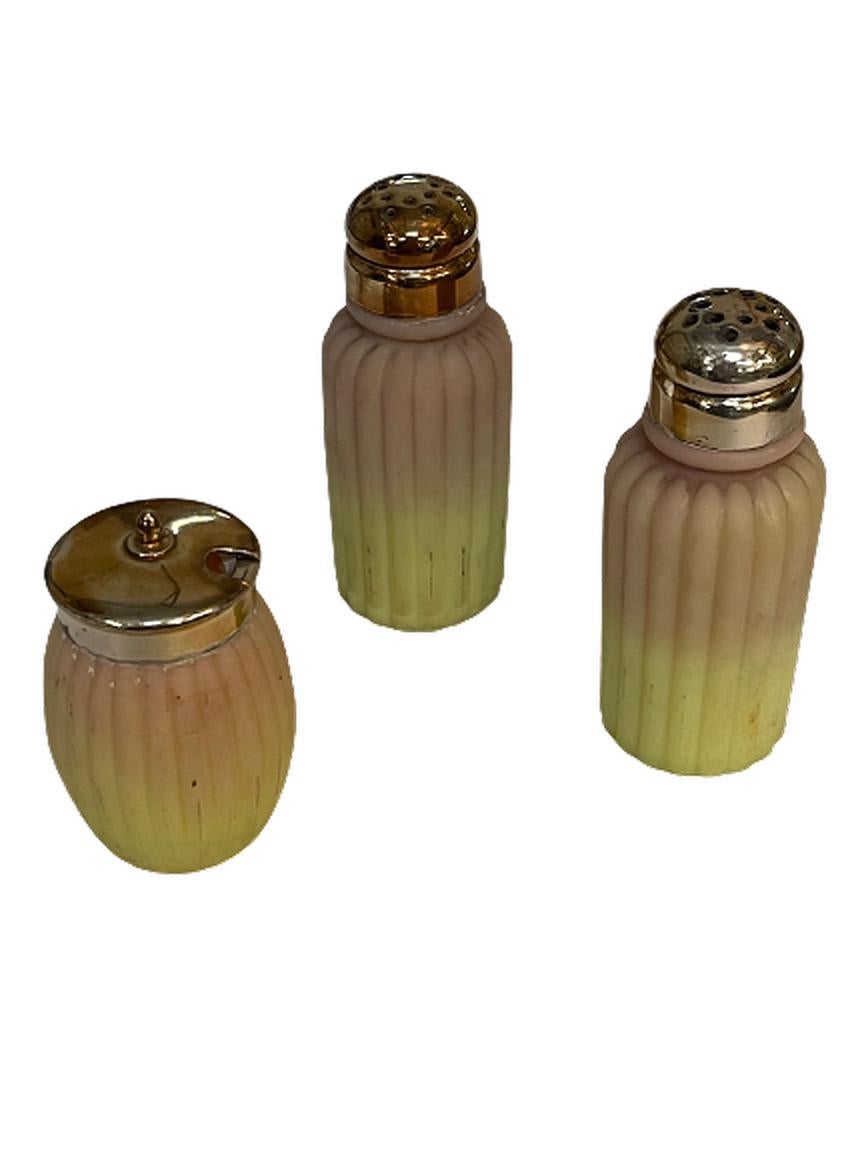 vintage brass salt and pepper shakers