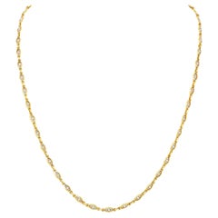 Victorian Pearl 18 Karat Yellow Gold Antique Navette Link Collar Chain Necklace