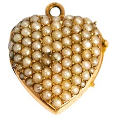Victorian Pearl and 18 Carat Gold Locket
