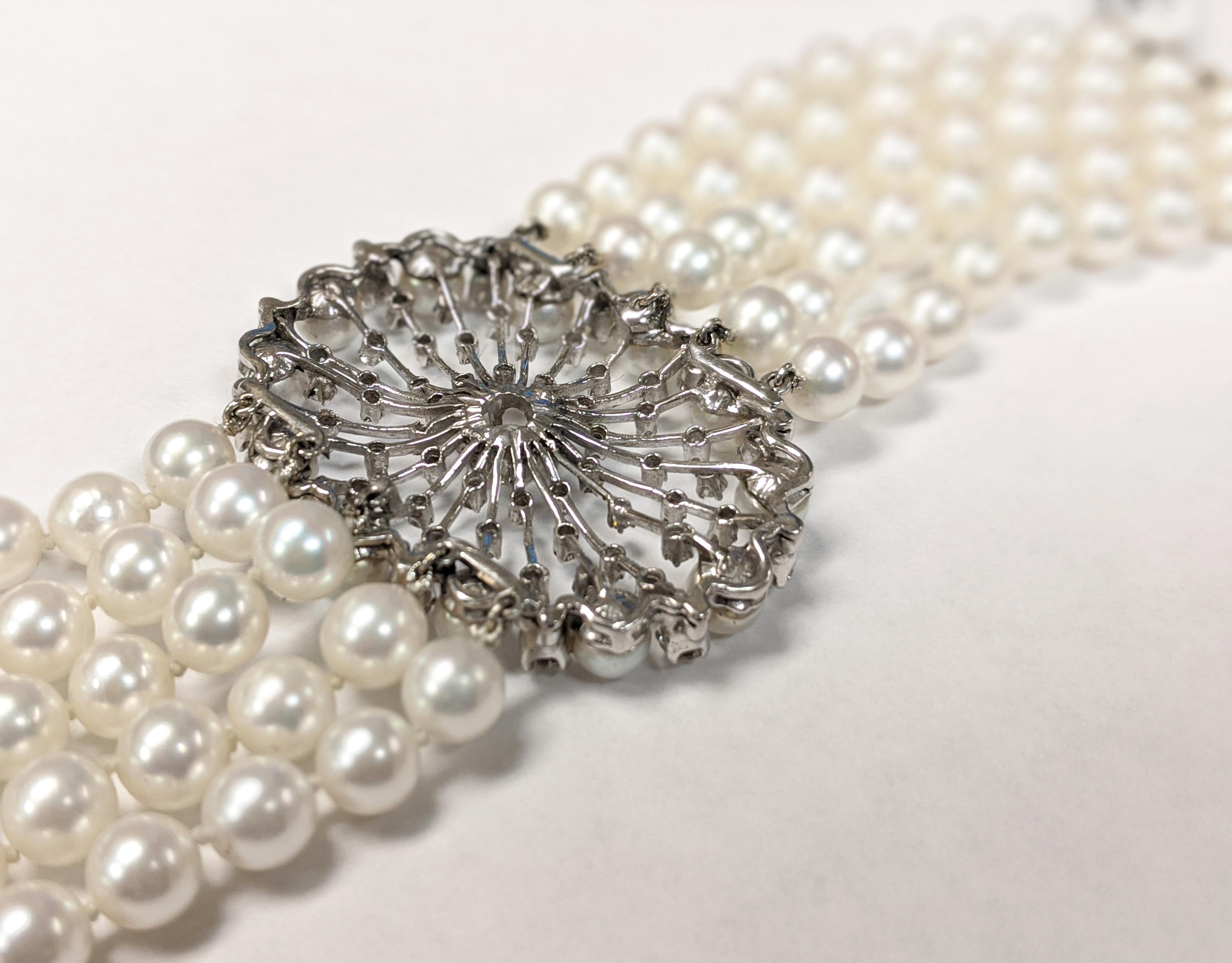 Women's Victorian Pearl and Diamond Bracelet
