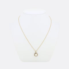 Victorian Pearl and Diamond Pendant Necklace