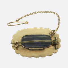 Victorian Pearl and Enamel Brooch