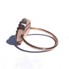 Victorian Pearl, Braided Hair and 9 Carat Gold Mourning Ring