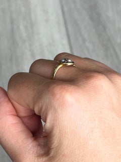 Victorian Pearl, Diamond and Enamel 18 Carat Gold Mourning Ring
