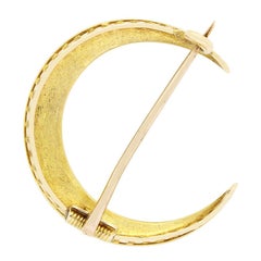 Victorian Pearl Half Moon Brooch, c.1900s