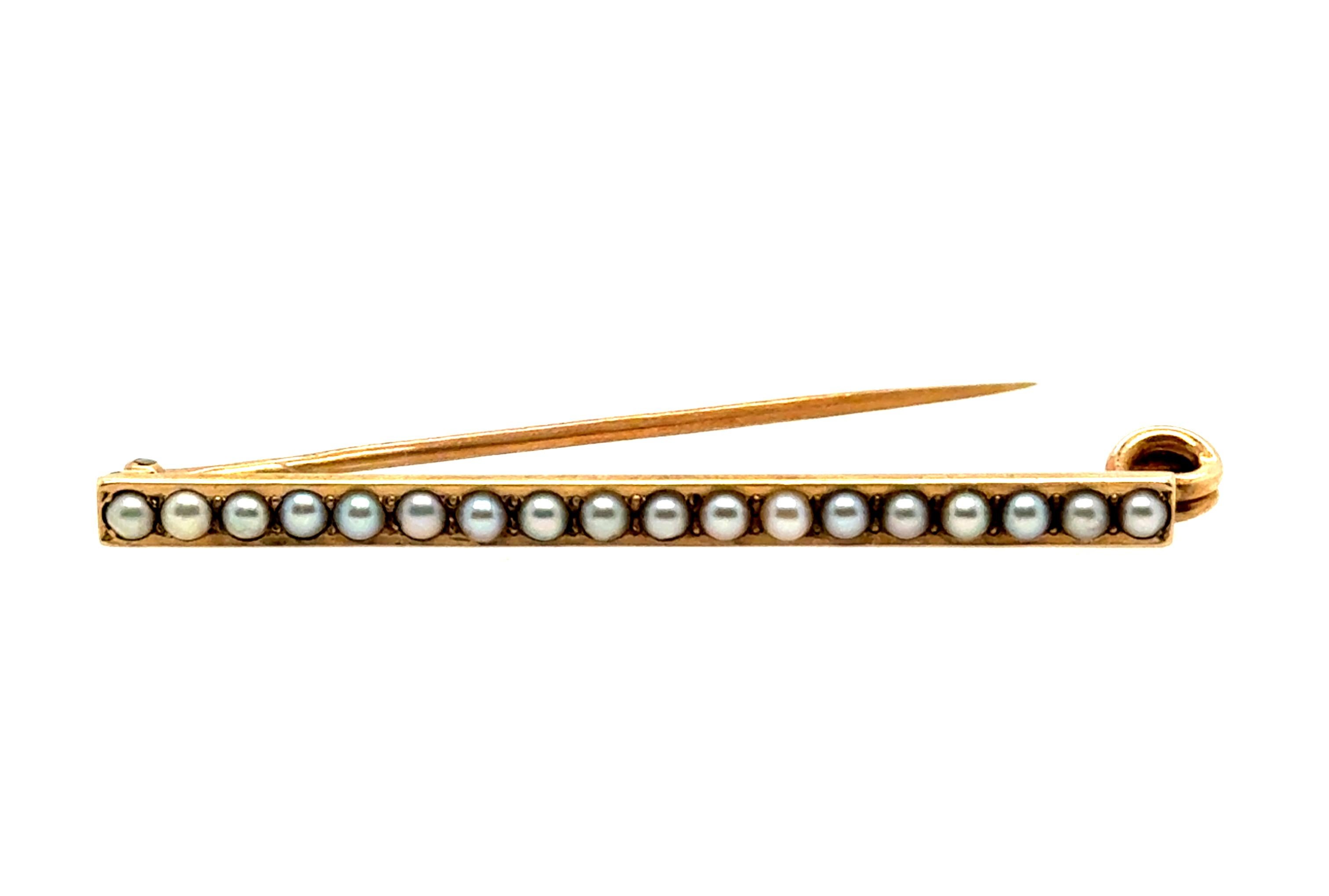 Genuine Original Antique from the 1880's Victorian Pearl Pin Brooch Riker Bros Antique 14K Yellow Gold



Trademarked Riker Bros

Over $250 in Gold Value Alone

Early Jewelers of Masonic Jewelry

100% Natural Pearls

14K Yellow  Gold

Circa