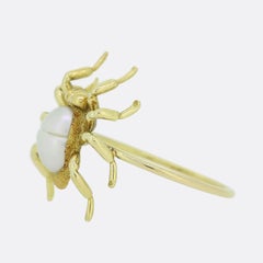 Victorian Pearl Spider Ring