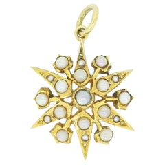 Victorian Pearl Star Pendant