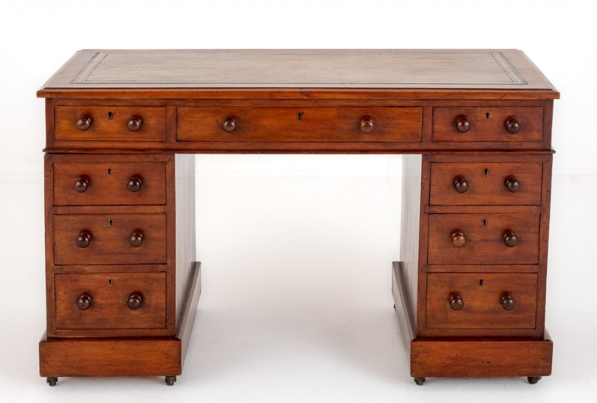 mahogany pedestal desk
