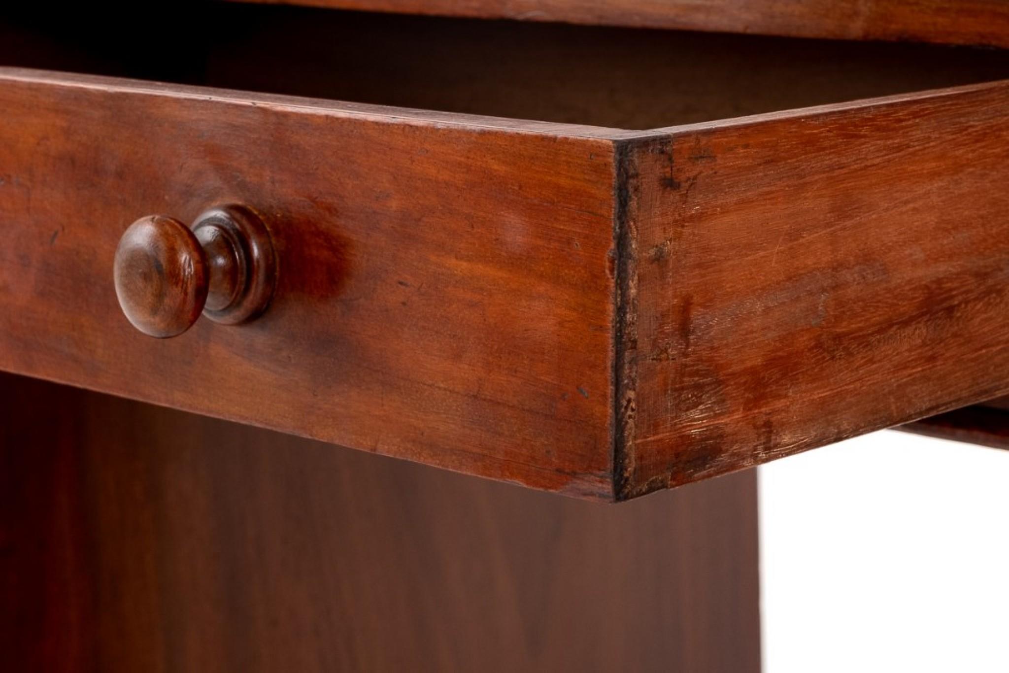 Victorian Pedestal Desk Antique Mahogany Furniture 2