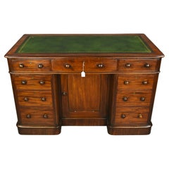 Antique Victorian Pedestal Desk