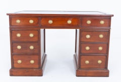 Victorian Pedestal Desk Mahogany 1860