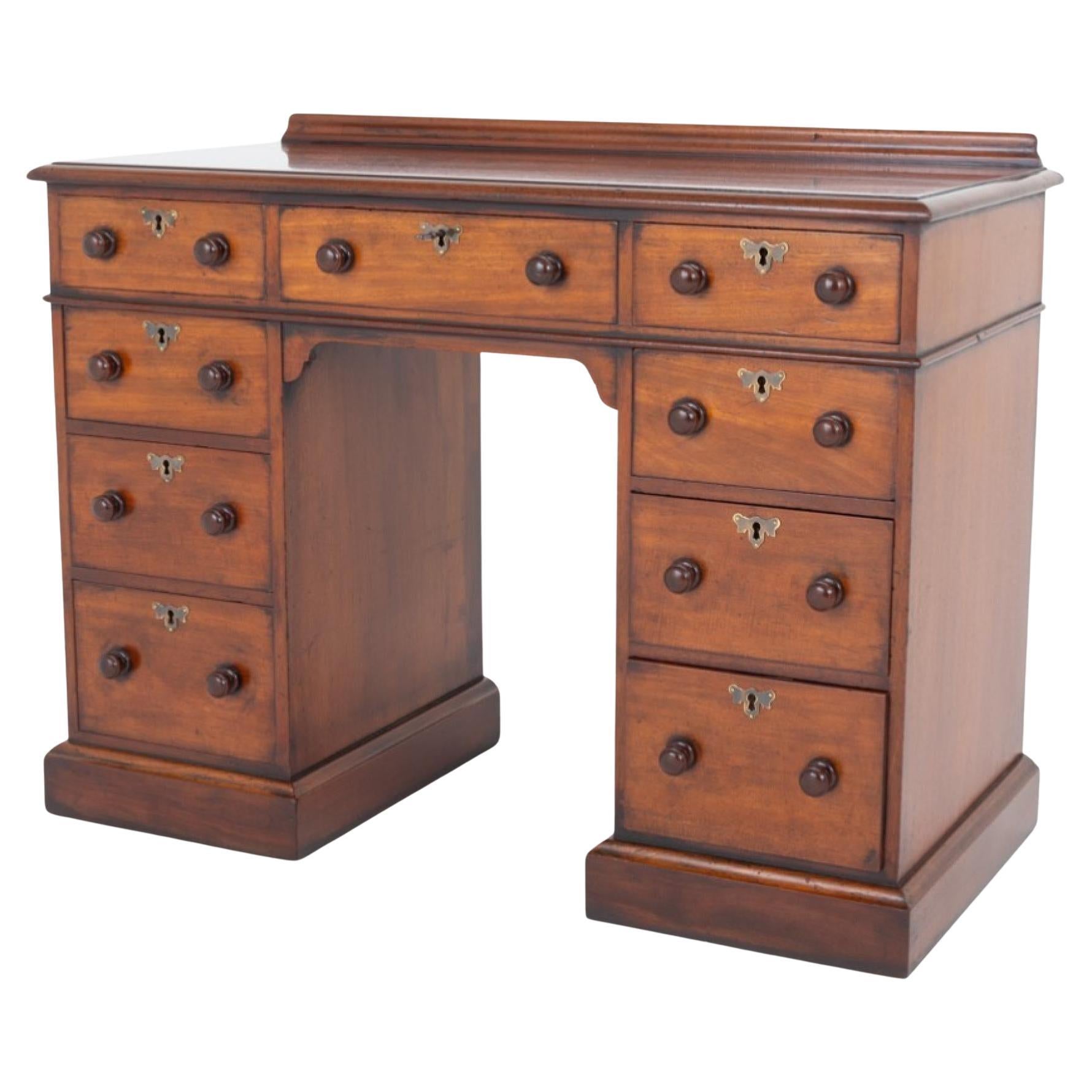 Victorian Pedestal Desk Mahogany 1860