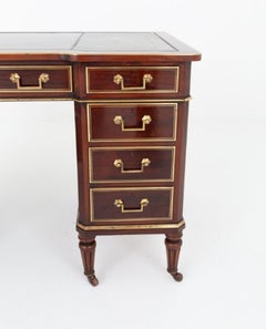 Victorian Pedestal Desk Mahogany 1870