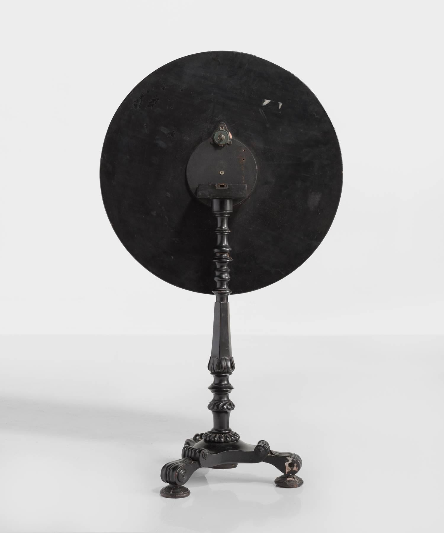 Wood Victorian Pedestal Table, circa 1840