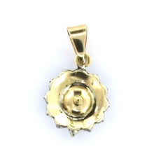 Ciondolo vittoriano con diamanti taglio rosa fino a 0,35 carati in oro e argento 14 ct.