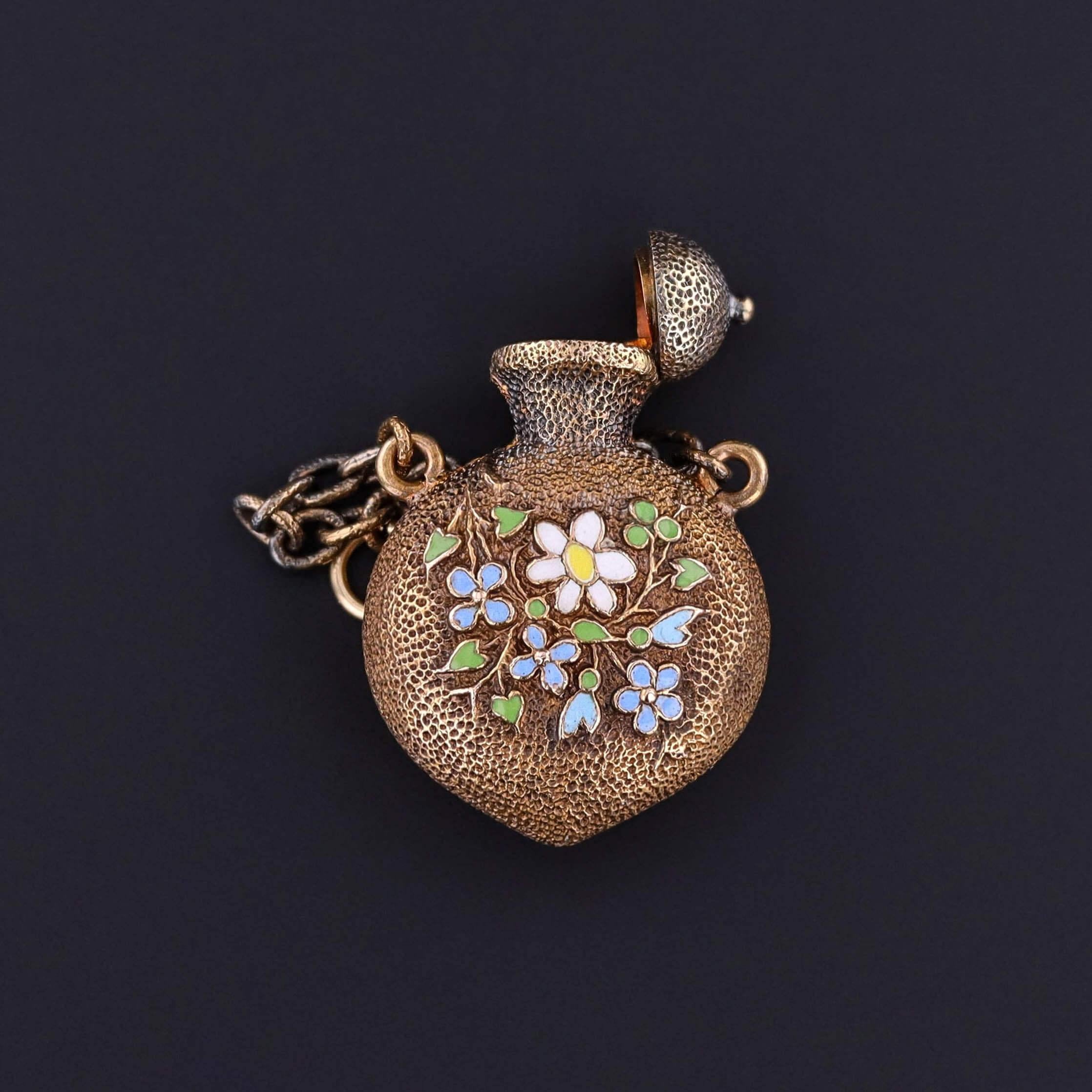 Vittoriano Victorian Perfume Charm of 14k Gold in vendita