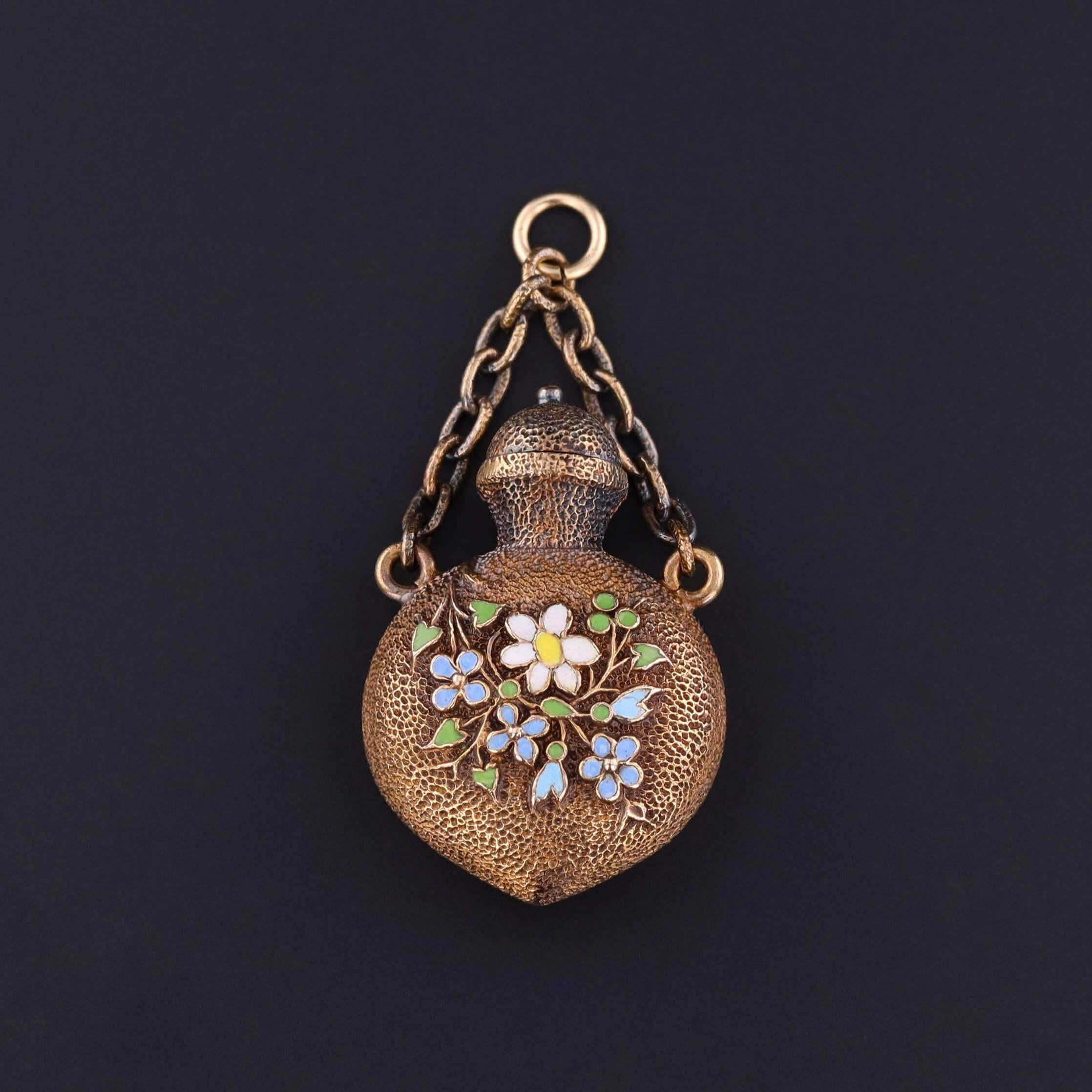 Victorian Perfume Charm of 14k Gold In condizioni buone in vendita a Lewisburg, PA