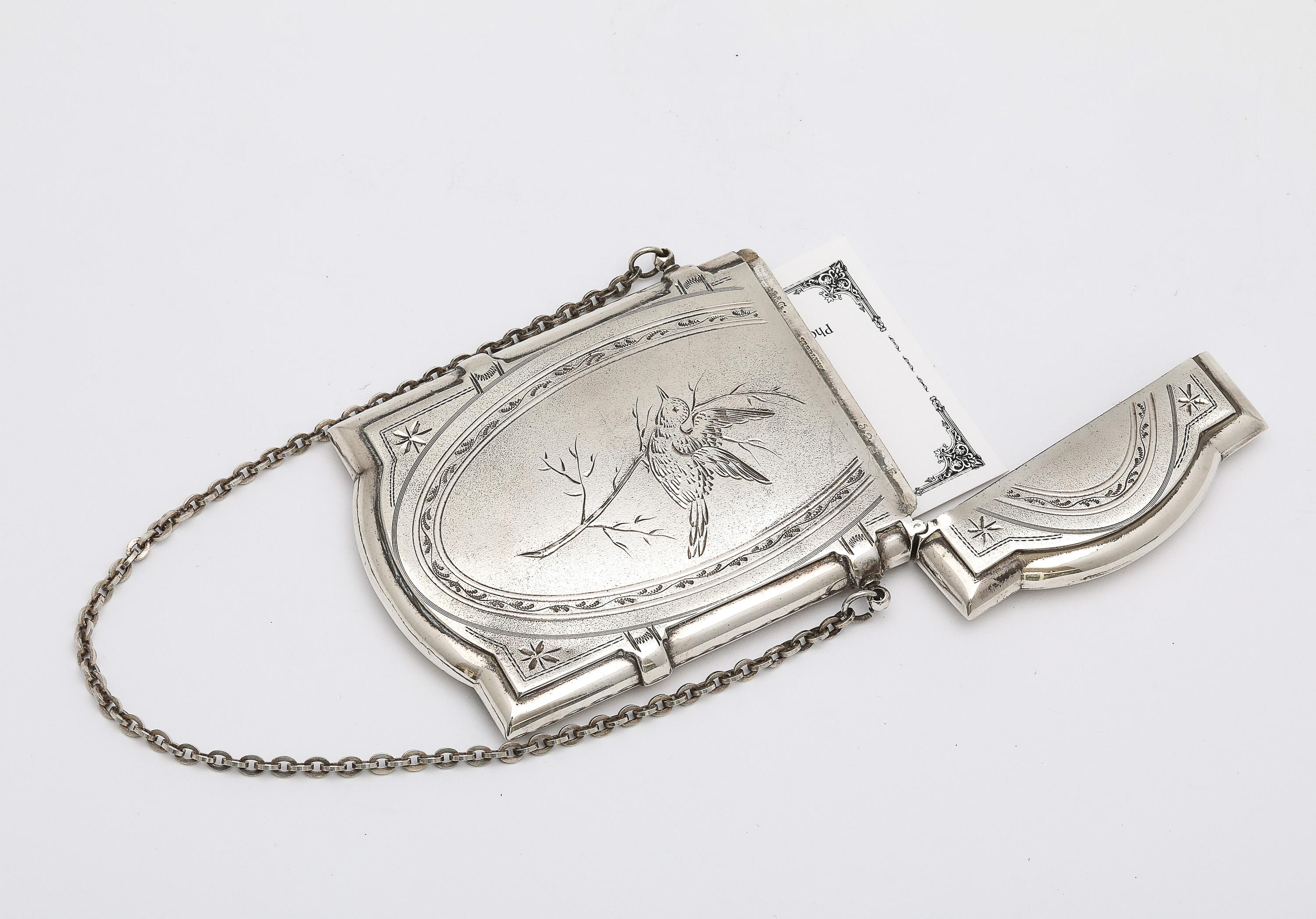 Période victorienne/Aesthetic Movement A Silver Silver Calling/Business Card Case en vente 3