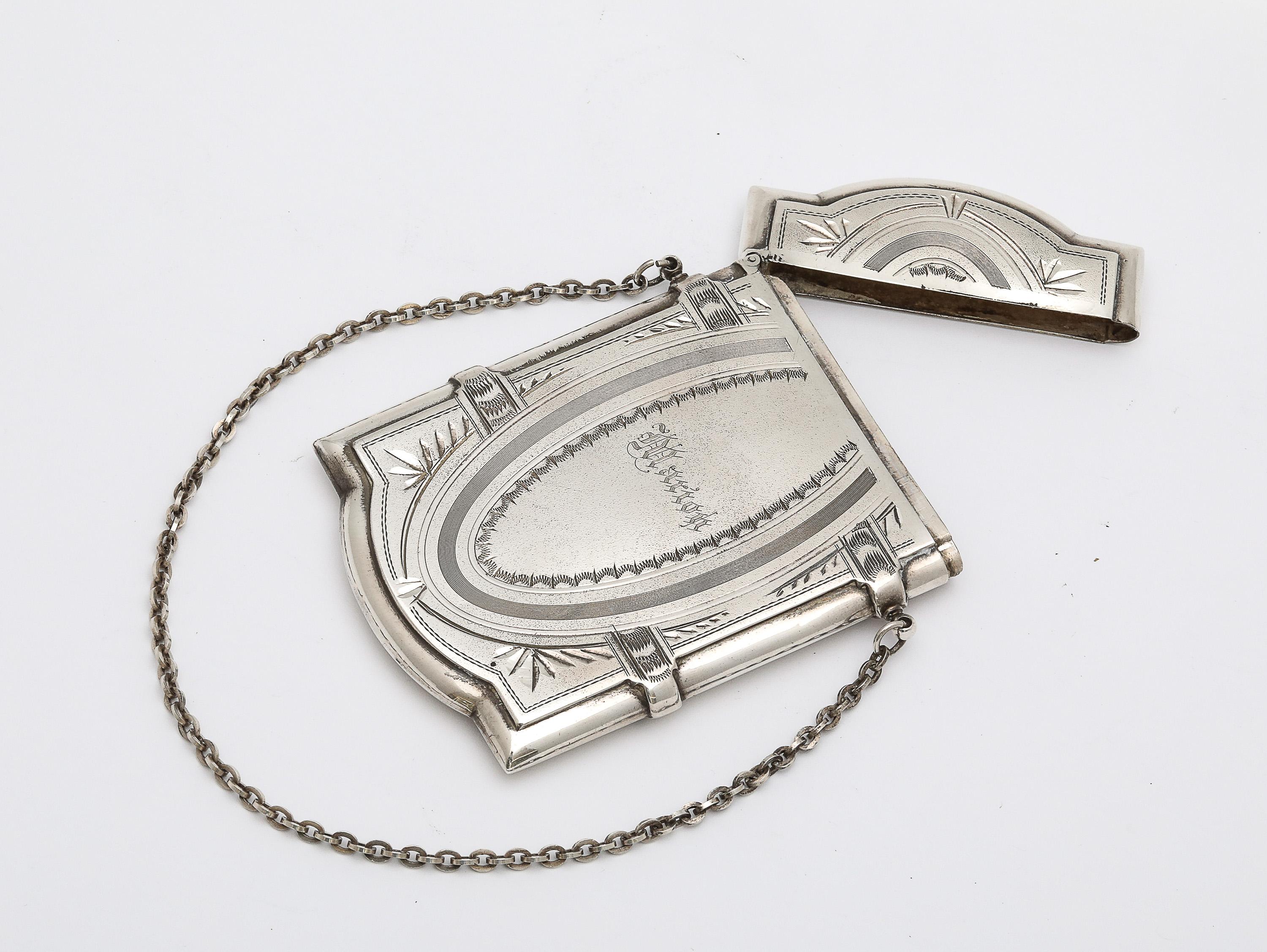Période victorienne/Aesthetic Movement A Silver Silver Calling/Business Card Case en vente 4