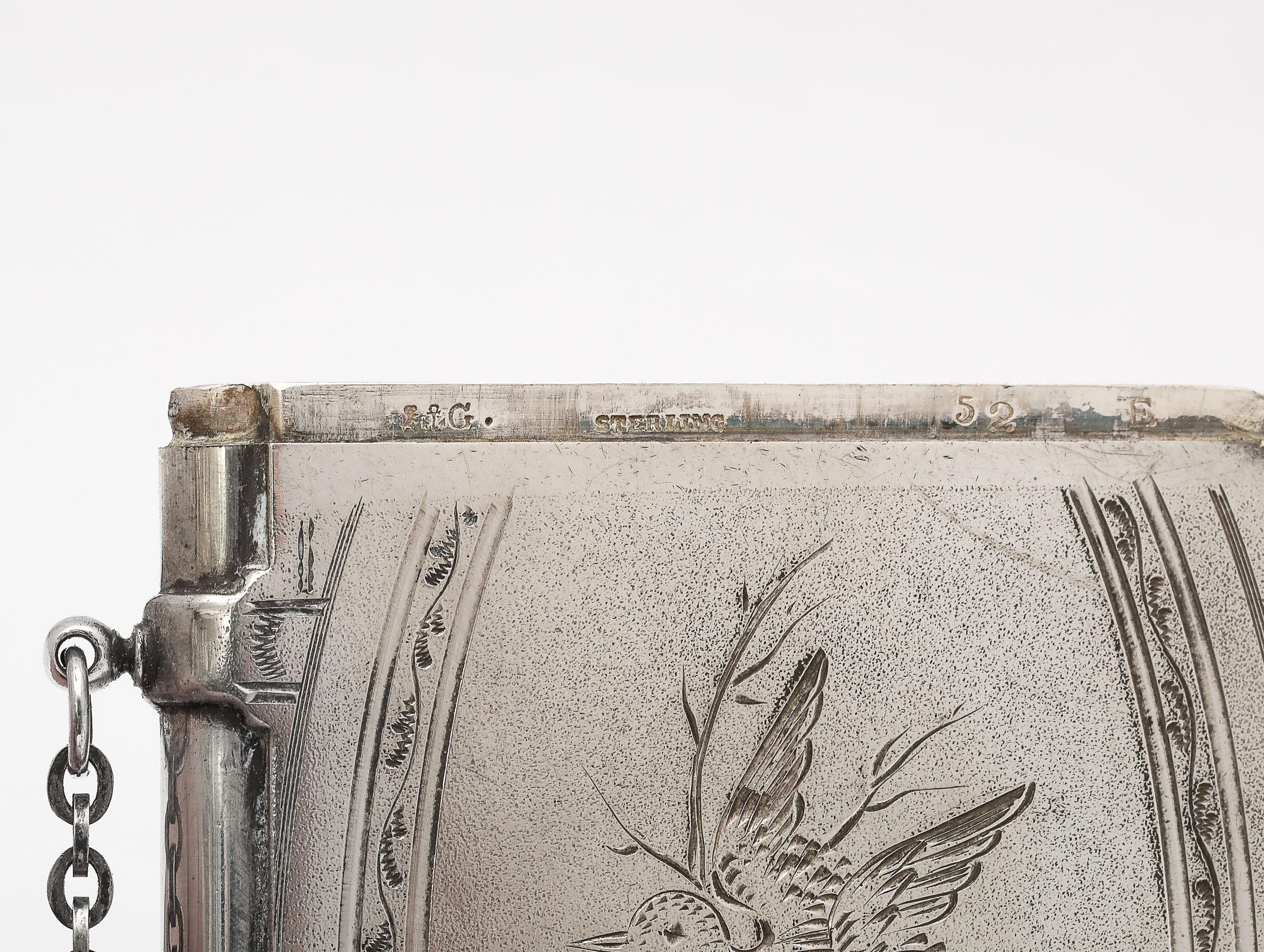 Période victorienne/Aesthetic Movement A Silver Silver Calling/Business Card Case en vente 5