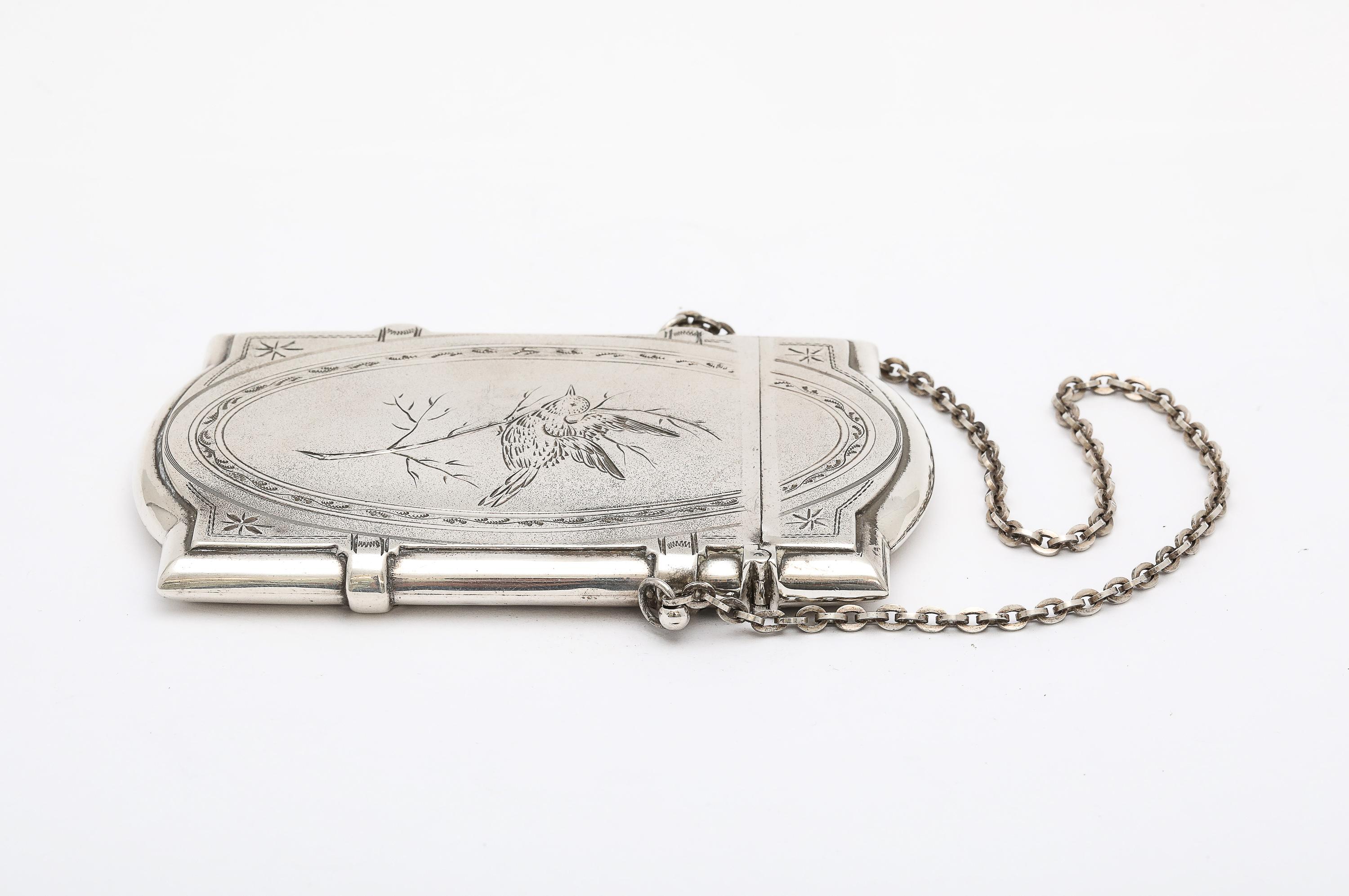 Période victorienne/Aesthetic Movement A Silver Silver Calling/Business Card Case en vente 6