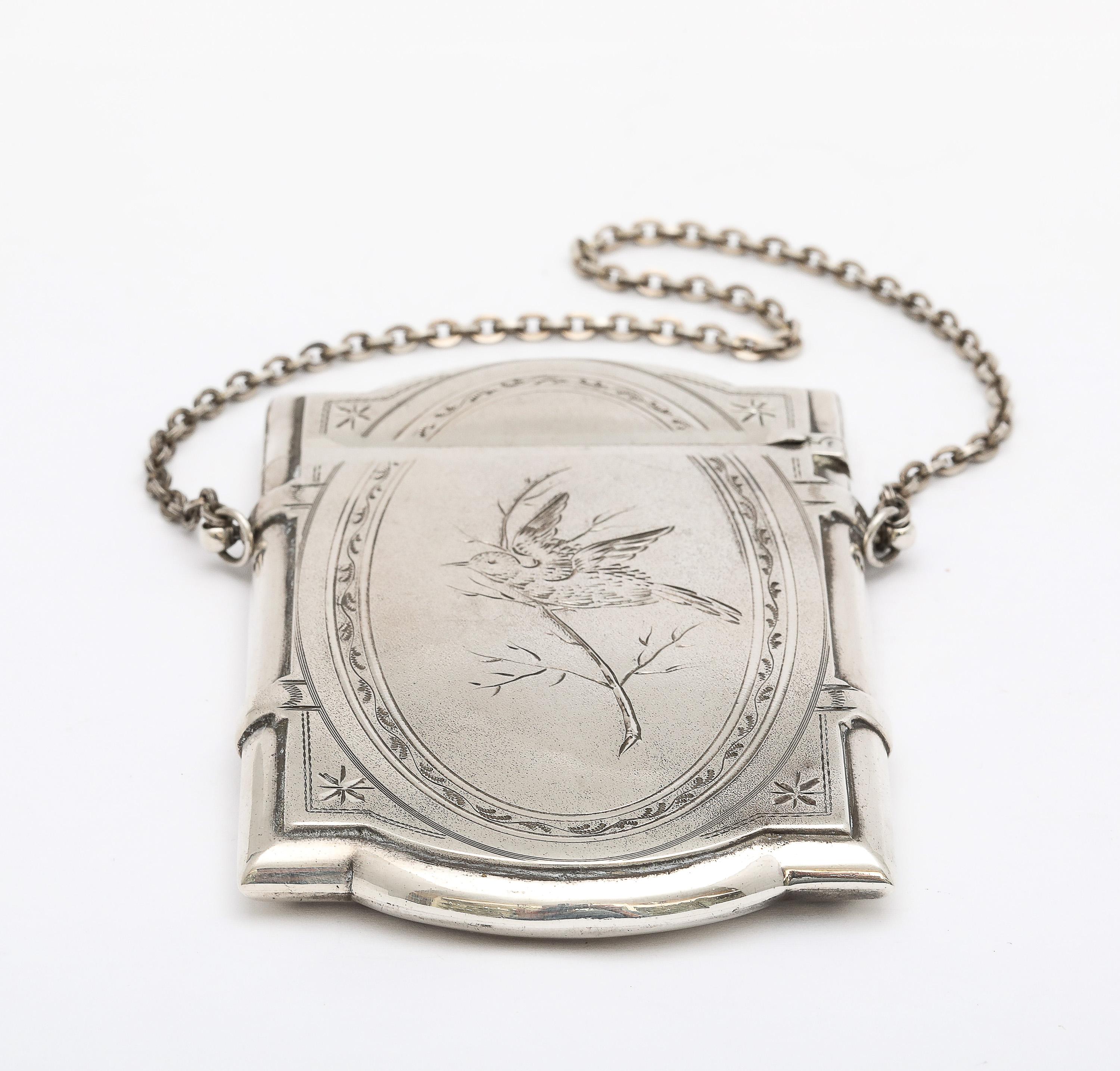 Période victorienne/Aesthetic Movement A Silver Silver Calling/Business Card Case en vente 7