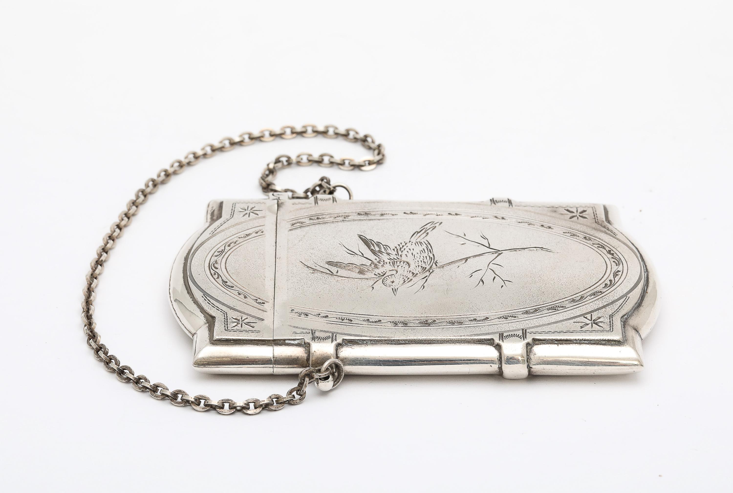 Période victorienne/Aesthetic Movement A Silver Silver Calling/Business Card Case en vente 8