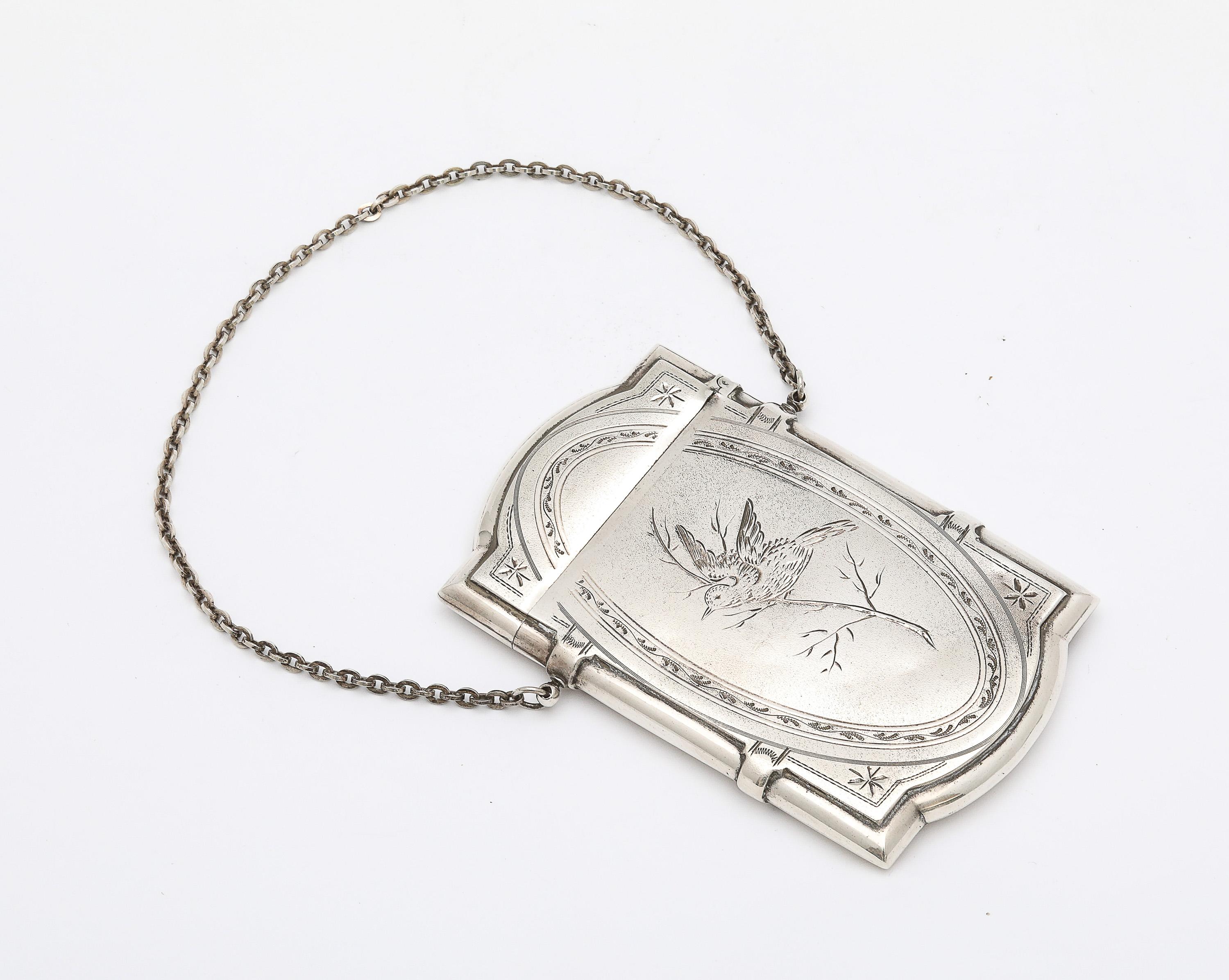 Période victorienne/Aesthetic Movement A Silver Silver Calling/Business Card Case en vente 10