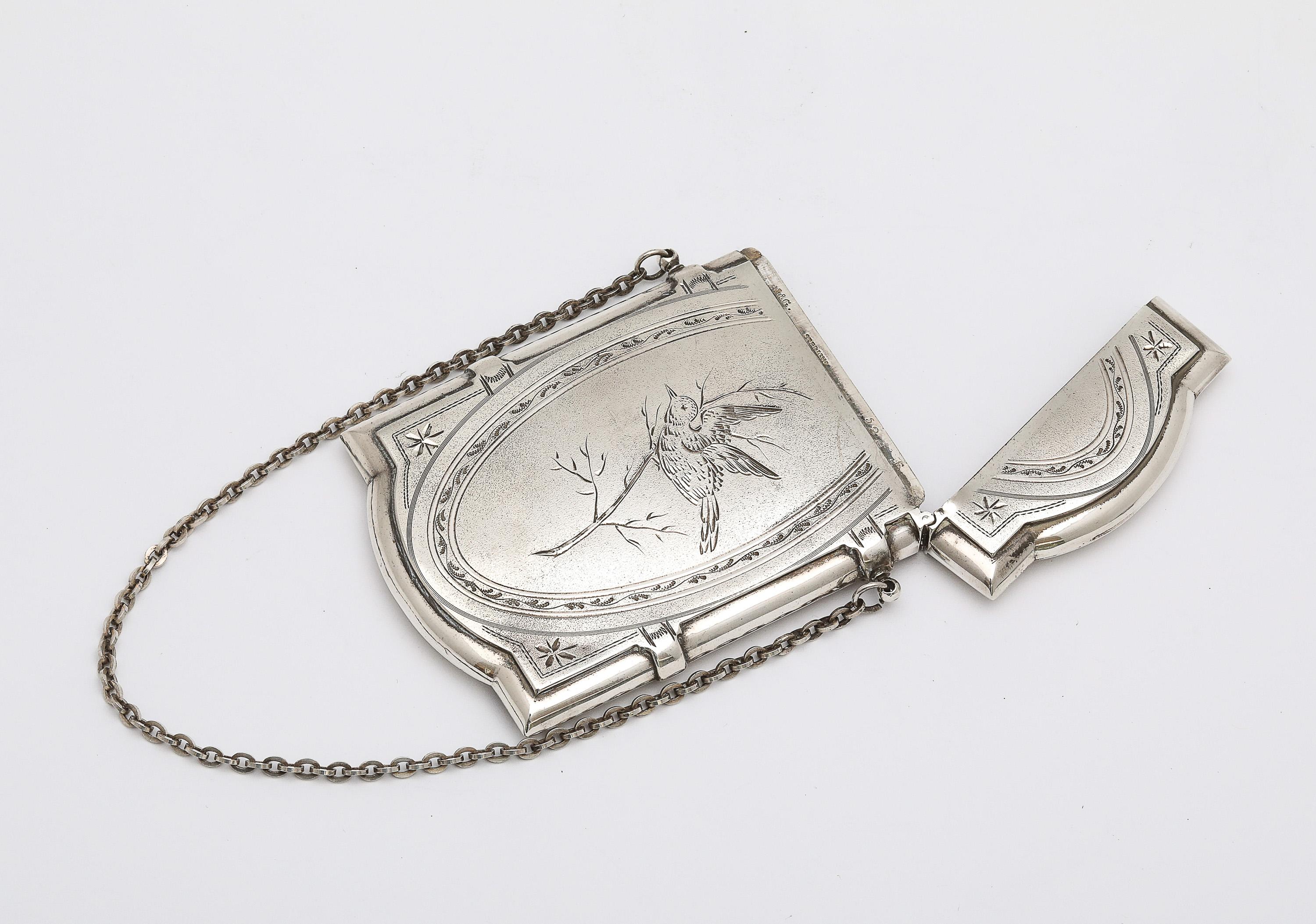 Période victorienne/Aesthetic Movement A Silver Silver Calling/Business Card Case en vente 2