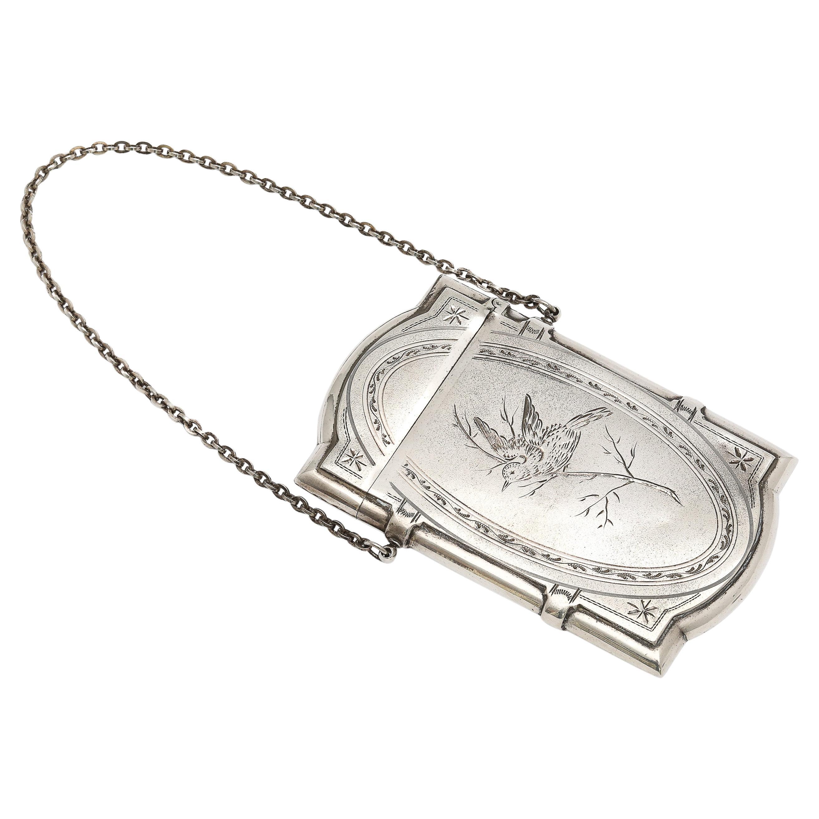 Période victorienne/Aesthetic Movement A Silver Silver Calling/Business Card Case en vente