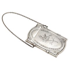 Période victorienne/Aesthetic Movement A Silver Silver Calling/Business Card Case
