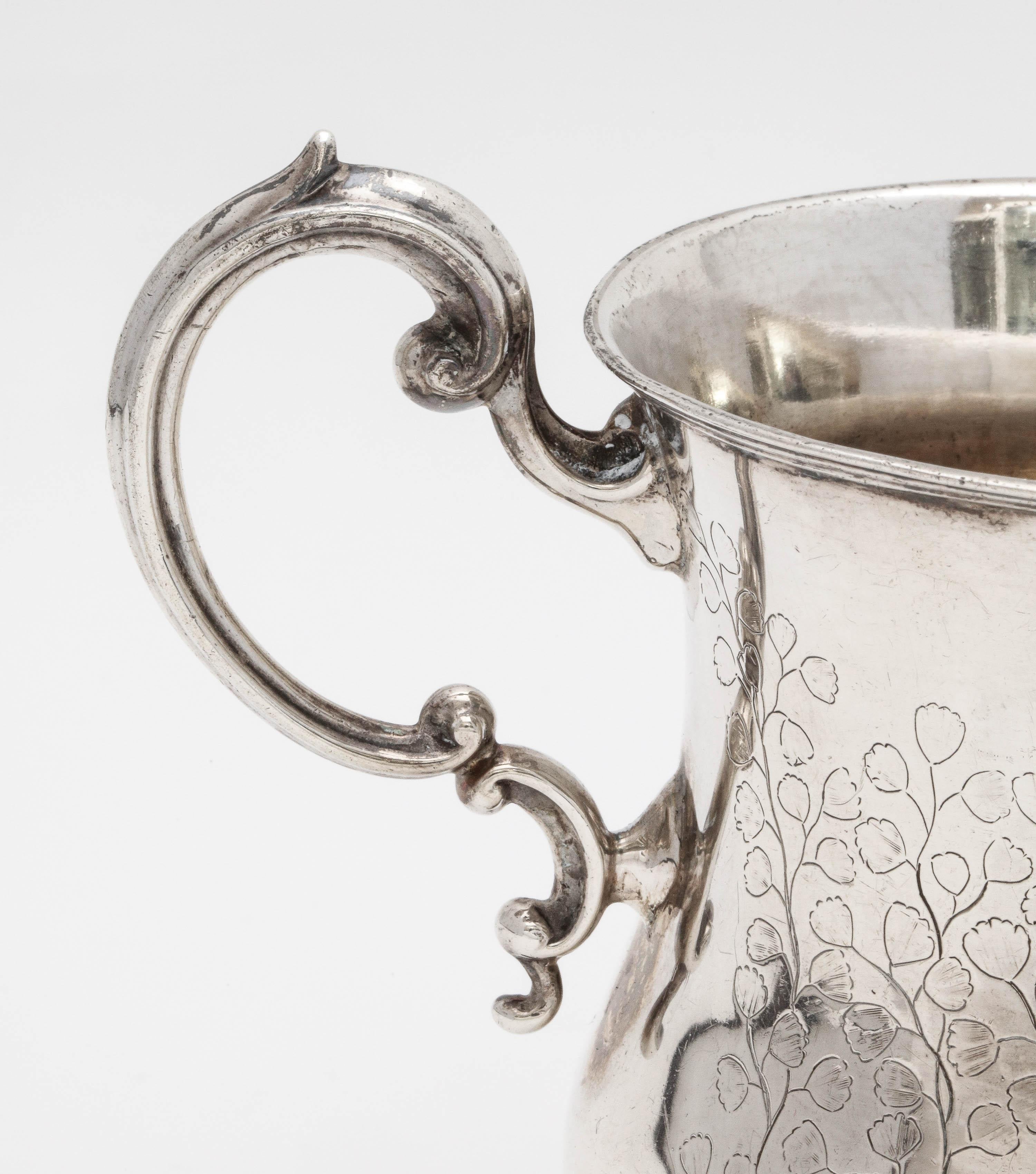 Late 19th Century Victorian Period Calcutta Anglo-Indian Sterling Silver Mug/Cup by Cooke & Kelvy