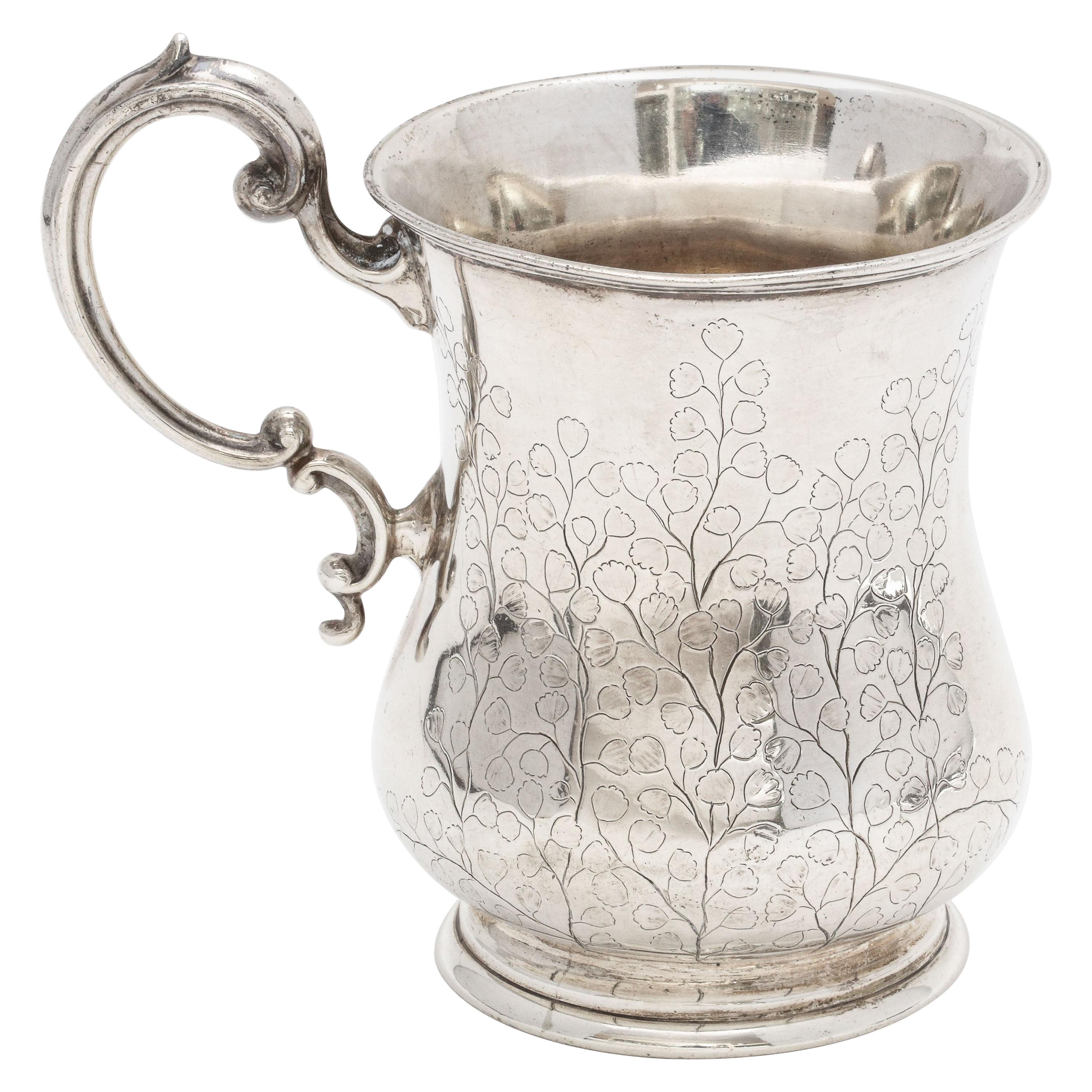 Victorian Period Calcutta Anglo-Indian Sterling Silver Mug/Cup by Cooke & Kelvy