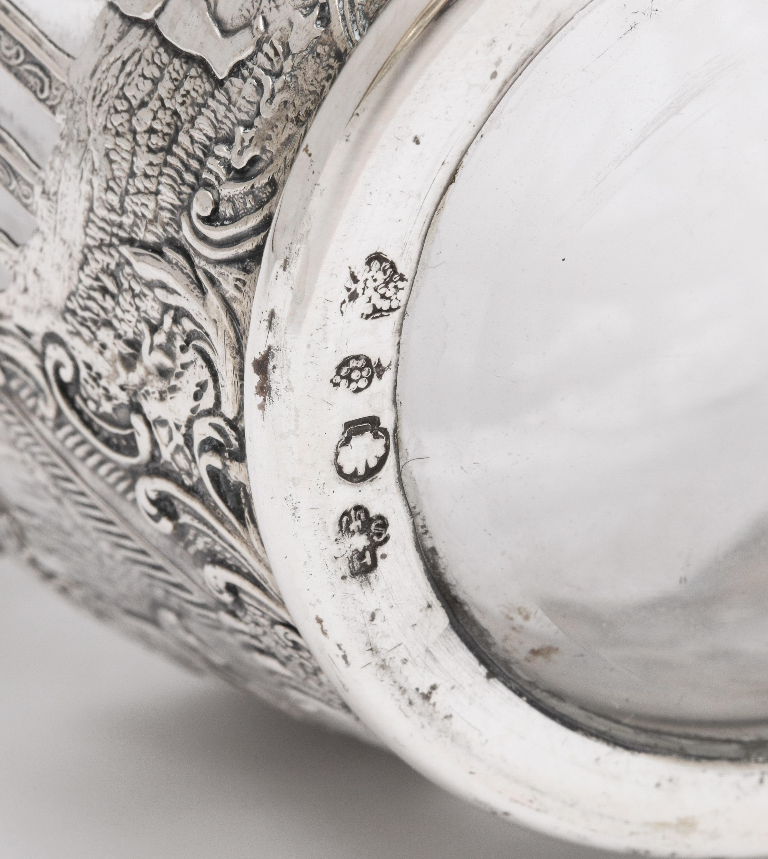 Victorian Period Continental Silver '.800', Mounted Liqueur Decanter, Hanau 8