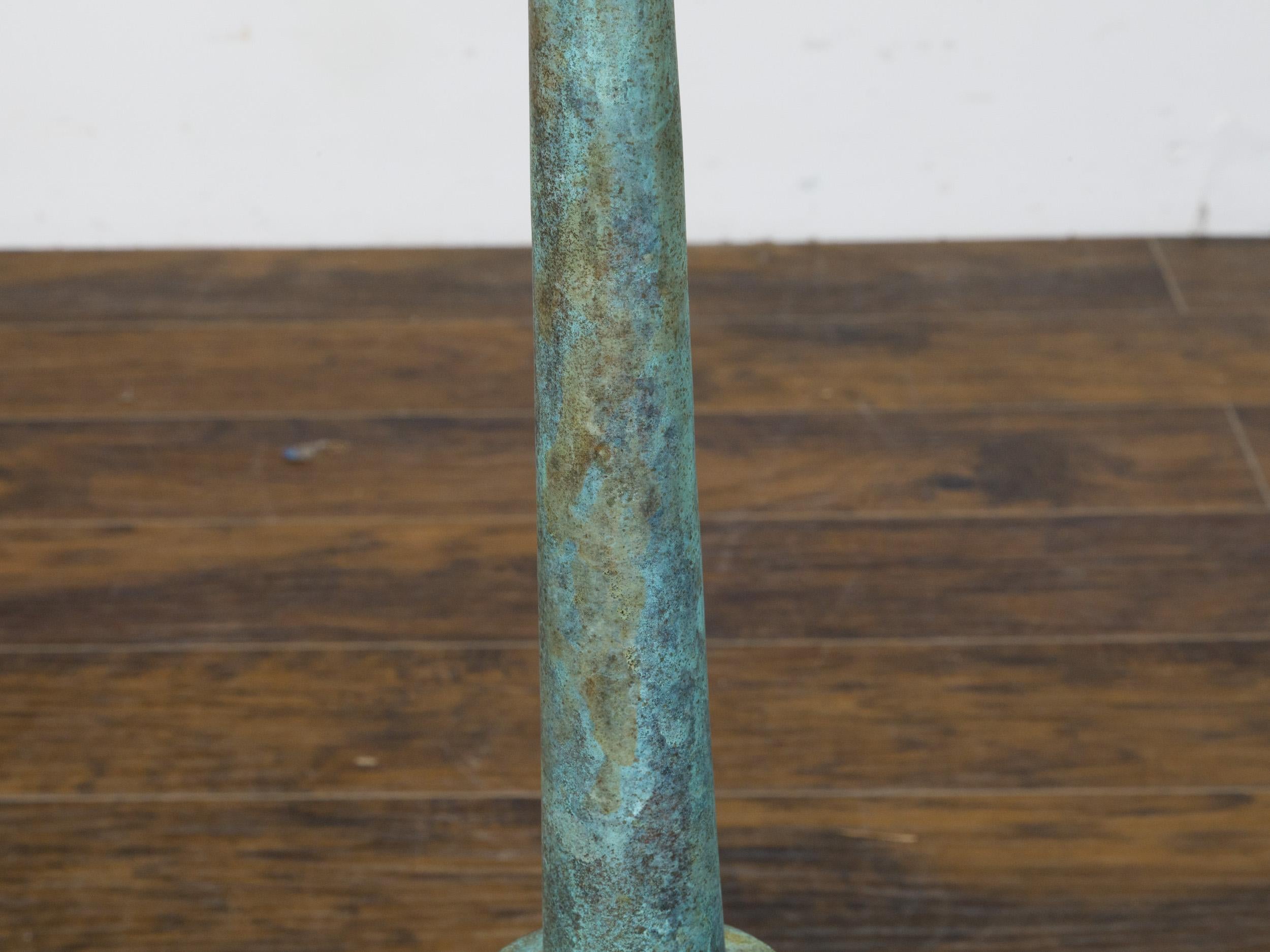 Rame Finiale in rame del periodo vittoriano inglese del XIX secolo con patina di Verdigris in vendita